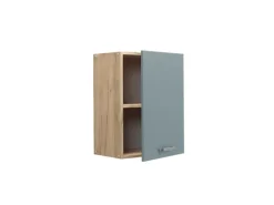 Vicco Hängeschrank R-Line Hängender Küchenschrank Blau-Grau/Goldkraft Eiche 45 cm