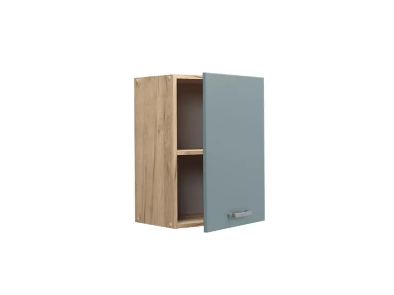 Vicco Hängeschrank R-Line Hängender Küchenschrank Blau-Grau/Goldkraft Eiche 45 cm