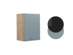 Vicco Hängeschrank R-Line Hängender Küchenschrank Blau-Grau/Goldkraft Eiche 45 cm