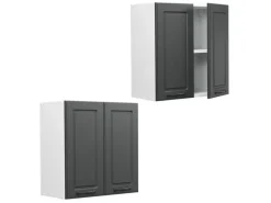 Vicco Hängeschrank R-Line Hängender Küchenschrank Anthrazit Landhaus/Weiß 60 cm