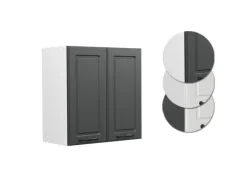 Vicco Hängeschrank R-Line Hängender Küchenschrank Anthrazit Landhaus/Weiß 60 cm