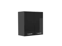 Vicco Hängeschrank R-Line Hängender Küchenschrank Schwarz Hochglanz/Anthrazit 60 cm