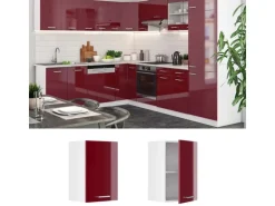 Vicco Hängeschrank R-Line Hängender Küchenschrank Bordeaux Hochglanz/Weiß 40 cm