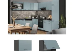 Vicco Hängeschrank R-Line Hängender Küchenschrank Blau-Grau/Anthrazit 60 cm Flach