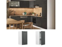 Vicco Hängeschrank R-Line Hängender Küchenschrank Anthrazit Landhaus/Weiß 30 cm