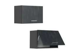 Vicco Hängeschrank R-Line Hängender Küchenschrank Schwarz Beton/Anthrazit 60 cm Flach