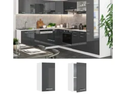 Vicco Hängeschrank R-Line Hängender Küchenschrank Anthrazit Hochglanz/Weiß 30 cm