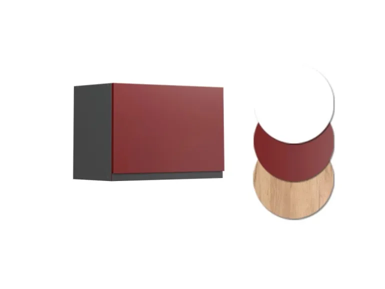Vicco Hängeschrank R-Line Hängender Küchenschrank Rot/Anthrazit 60 cm J-Shape Flach