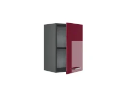 Vicco Hängeschrank R-Line Hängender Küchenschrank Bordeaux Hochglanz/Anthrazit 40 cm