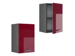 Vicco Hängeschrank R-Line Hängender Küchenschrank Bordeaux Hochglanz/Anthrazit 40 cm