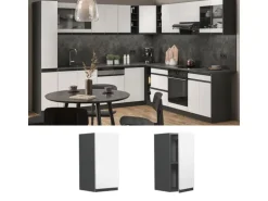 Vicco Hängeschrank R-Line Hängender Küchenschrank Weiß/Anthrazit 30 cm J-Shape