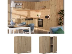 Vicco Hängeschrank R-Line Hängender Küchenschrank Artisan-Eiche/Goldkraft Eiche 60 cm