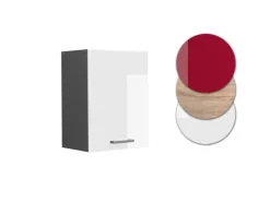 Vicco Hängeschrank R-Line Hängender Küchenschrank Weiß Hochglanz/Anthrazit 45 cm