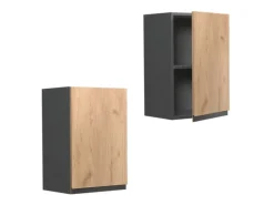 Vicco Hängeschrank R-Line Hängender Küchenschrank Goldkraft Eiche/Anthrazit 40 cm J-Shape