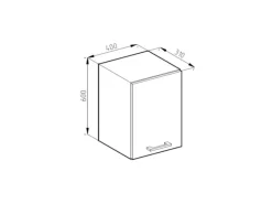 Vicco Hängeschrank R-Line Hängender Küchenschrank Weiß Landhaus/Weiß 40 cm