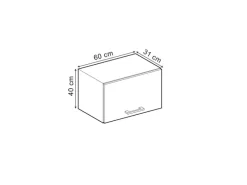 Vicco Hängeschrank R-Line Hängender Küchenschrank Artisan-Eiche/Goldkraft Eiche 60 cm Flach