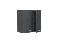 Vicco Hängeschrank R-Line Hängender Küchenschrank Schwarz Beton/Anthrazit 60 cm