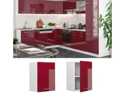 Vicco Hängeschrank R-Line Hängender Küchenschrank Bordeaux Hochglanz/Weiß 45 cm