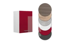 Vicco Hängeschrank R-Line Hängender Küchenschrank Bordeaux Hochglanz/Weiß 45 cm