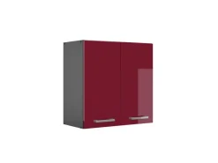 Vicco Hängeschrank R-Line Hängender Küchenschrank Bordeaux Hochglanz/Anthrazit 60 cm