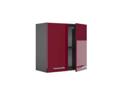 Vicco Hängeschrank R-Line Hängender Küchenschrank Bordeaux Hochglanz/Anthrazit 60 cm