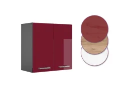 Vicco Hängeschrank R-Line Hängender Küchenschrank Bordeaux Hochglanz/Anthrazit 60 cm