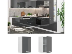 Vicco Hängeschrank R-Line Hängender Küchenschrank Anthrazit Hochglanz/Weiß 40 cm