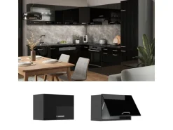 Vicco Hängeschrank R-Line Hängender Küchenschrank Schwarz Hochglanz/Anthrazit 60 cm Flach