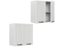 Vicco Hängeschrank R-Line Hängender Küchenschrank Weiß Landhaus/Weiß 60 cm