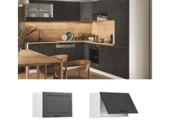 Vicco Hängeschrank R-Line Hängender Küchenschrank Anthrazit Landhaus/Weiß 60 cm Flach