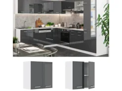 Vicco Hängeschrank R-Line Hängender Küchenschrank Anthrazit Hochglanz/Weiß 60 cm