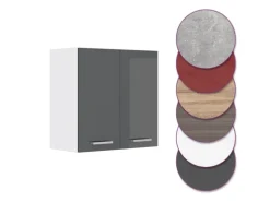 Vicco Hängeschrank R-Line Hängender Küchenschrank Anthrazit Hochglanz/Weiß 60 cm