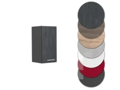 Vicco Hängeschrank R-Line Hängender Küchenschrank Schwarz Beton/Anthrazit 30 cm