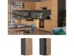 Vicco Hängeschrank R-Line Hängender Küchenschrank Artisan-Eiche/Anthrazit 30 cm