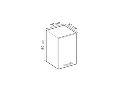 Vicco Hängeschrank R-Line Hängender Küchenschrank Artisan-Eiche/Anthrazit 30 cm