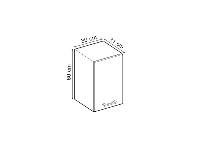 Vicco Hängeschrank R-Line Hängender Küchenschrank Artisan-Eiche/Anthrazit 30 cm