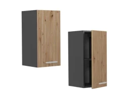 Vicco Hängeschrank R-Line Hängender Küchenschrank Artisan-Eiche/Anthrazit 30 cm