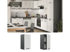 Vicco Hängeschrank R-Line Hängender Küchenschrank Weiß Landhaus/Anthrazit 30 cm