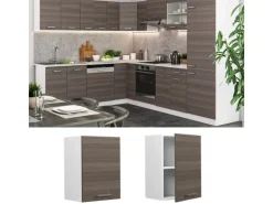 Vicco Hängeschrank R-Line Hängender Küchenschrank Grau/Weiß 45 cm