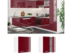 Vicco Hängeschrank R-Line Hängender Küchenschrank Bordeaux Hochglanz/Weiß 60 cm