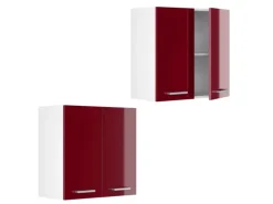 Vicco Hängeschrank R-Line Hängender Küchenschrank Bordeaux Hochglanz/Weiß 60 cm