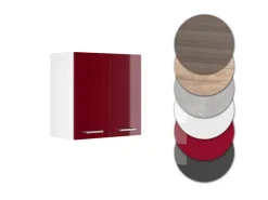 Vicco Hängeschrank R-Line Hängender Küchenschrank Bordeaux Hochglanz/Weiß 60 cm