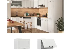 Vicco Hängeschrank R-Line Hängender Küchenschrank Weiß Landhaus/Weiß 60 cm Flach