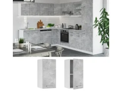 Vicco Hängeschrank R-Line Hängender Küchenschrank Beton/Weiß 30 cm