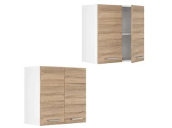 Vicco Hängeschrank R-Line Hängender Küchenschrank Sonoma/Weiß 60 cm
