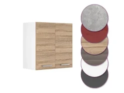 Vicco Hängeschrank R-Line Hängender Küchenschrank Sonoma/Weiß 60 cm