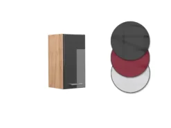 Vicco Hängeschrank R-Line Hängender Küchenschrank Anthrazit Hochglanz/Goldkraft Eiche 30 cm