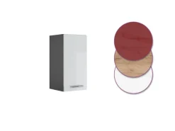 Vicco Hängeschrank R-Line Hängender Küchenschrank Weiß Hochglanz/Anthrazit 30 cm