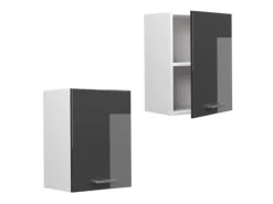 Vicco Hängeschrank R-Line Hängender Küchenschrank Anthrazit Hochglanz/Weiß 45 cm