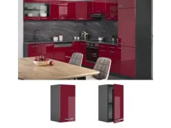 Vicco Hängeschrank R-Line Hängender Küchenschrank Bordeaux Hochglanz/Anthrazit 30 cm